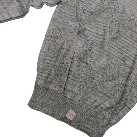 Vintage 1980s SIGN OF THE TIMES Olive Green Knit Crewneck Sweater - Picture 5 of 8